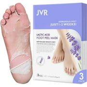 Foot Peel Mask - 3 Pairs - Exfoliating Peeling Callus Remover, Repairs Cracked Heels & Dead, Dry Skin, for Smoother and Softer Feet (Aloe Vera)