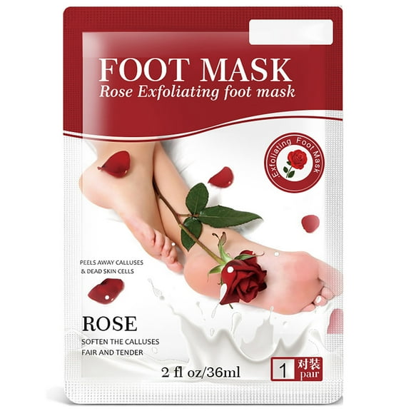 Foot Peeling Mask,Peeling Foot Mask,Exfoliating Foot Mask Socks Baby Feet Mask 1 Pair,Foot Mask,Callus Socks,Dead and Removes,Moisturising Foot Mask(Rose 38ml/1.29fl.oz)from Biweutydys