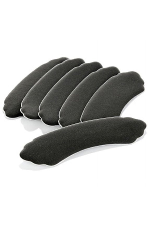 Back of Heel Cushion Inserts, Slim Heel Slip Prevention Shoe Pads, 3 Pairs - Black