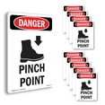 thumbnail image 1 of Foot Pinch Point OSHA Danger Aluminum Sign 10 Inch x 7 Inch - 10 Pack, 1 of 8
