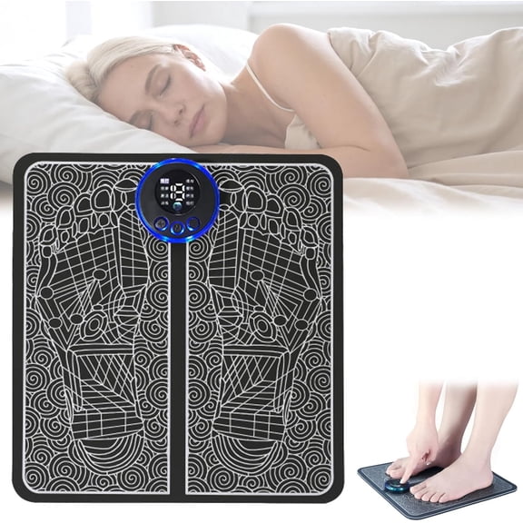 Foot Plate Foot Massager Relaxes Muscles for All-Night Comfort, 8 Massage Modes, 19 Intensity Levels, 5-Minute Intelligent Timer, Remote Control, Suitable for Daily Relaxation (1 Pc)