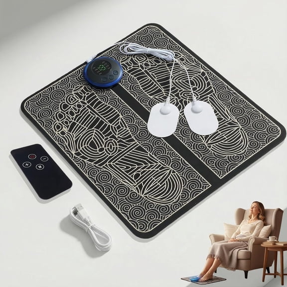 Foot Plates,Foot Plates Massager with 8 Massage Modesl and 19 Intensitys Levelss,Relaxes Muscles and supportss remotes Operations