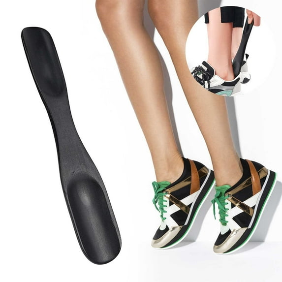 Foot Portable Easy On & Off Shoes Lifting Helper Slider Lifter Handled Shoe Horn for Seniors Elderly Disabled
