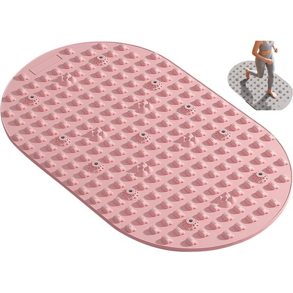 Foot Pressure Point Mat - Portable Double-Sided Silicone Massager Board, Flexible Foot Pad | Deep Tissue Massage Plate for Home Gym Travel Daily Relaxation Meditation Comfort paiin Relief