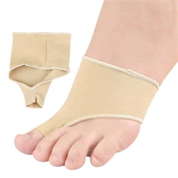 Foot Protection Cover with Toe Separator & Cushion Pad, 2 Sizes – Ergonomic Bunion Corrector, Breathable, for Hallux Valgus Relief – Skin Tone, Black