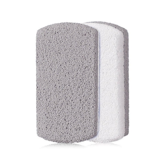 Foot Pumice Stone - Double Sided Foot Scrubber Callus Remover Heel File, Handheld Shower Foot File Coarse Fine Exfoliation Ergonomic Grip, Foot Scrubber Callus Remover Makeup Organizers