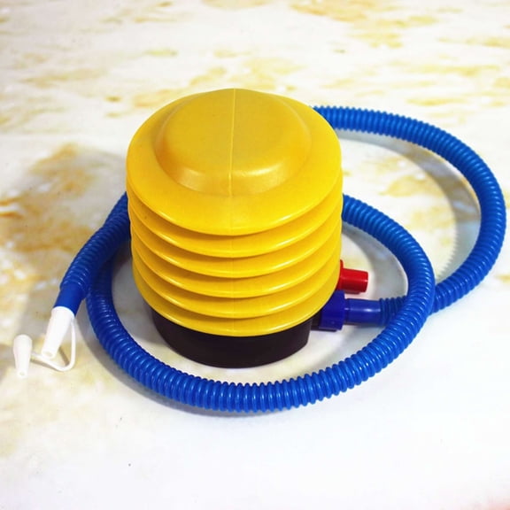 Foot Pump for Inflatables, Hand-Free Sports Air Pump for Yoga Balls Air Mattresses Swimming Rings, Portable Exercise Ball Pump for Camping Home Gym and Outdoor Activities Yellow, By Harlik