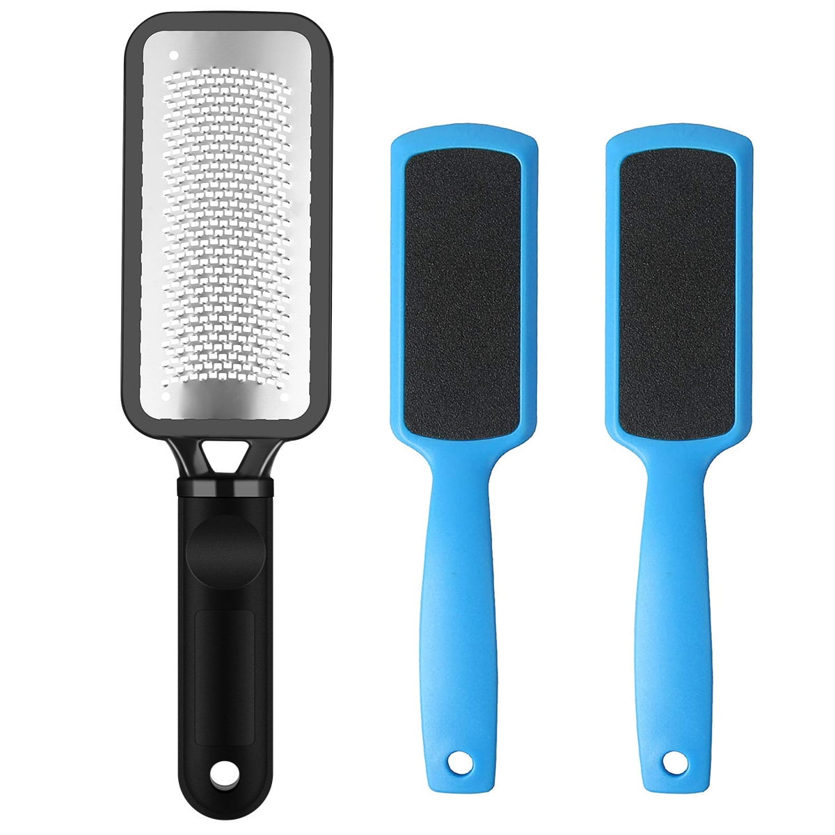 Foot Rasp,3PCS Feet Scrubber Dead Skin,Callus Remover for Feet,Pedicure Tools & Foot Scrubber Can be Used on both wet and dry feet, Surgical grade stainless steel file