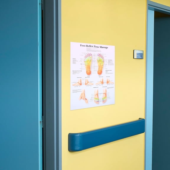 Foot Reflexology Chart Poster Wall Art Home Decor Massage Knowledge Chart for Office and Study