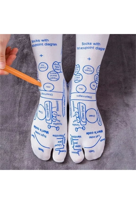 Massagers Sock Reflexology Socks Massage Chart Socks with Acupressure Tool for Foot Therapy and Relaxation Use Multicolor cotton