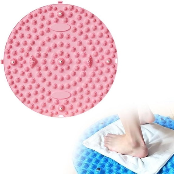 Foot Relaxing Mat,Foot Pressure Point Massager Mat,Portable Foot Acupressure Mat Massage Tool for Home Fitness,Anti Fatigue Walk Stone Acupoint Mat Particle Portable Massage Tool
