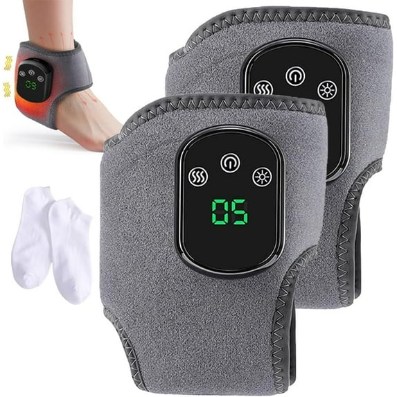 Foot Renew Massager Triple Method Naxir,Rejuvacare Electric Revive 3 in 1 Foot Massager Tool,SolEVA Portable Rechargeable Plantar Ankle Vibratorsmassager,3 Vibration Mode 5 Heat Leavel(2pcs)