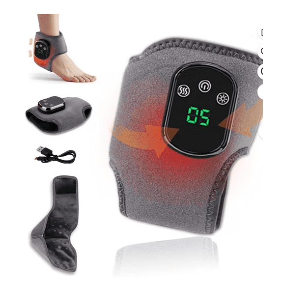 Foot Renew Triple Method Massager, Rejuvacare Foot Ankle Massager with Heat, 3-in-1 Foot Relief Massager, 3 Speeds 5 Temperatures, Wireless Portable for Home Office Travel (1Pcs)