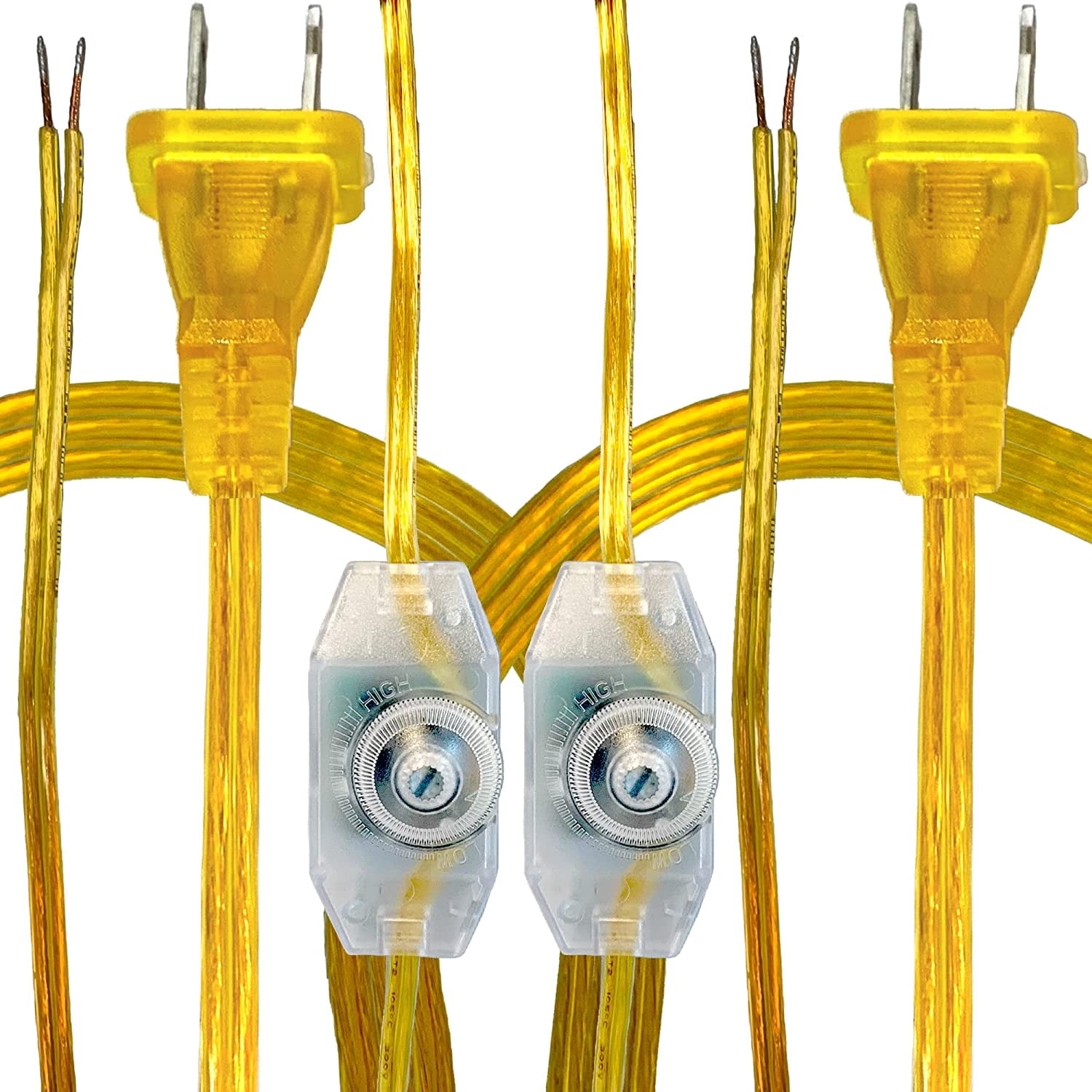 Foot Replacement Lamp Cord with Molded Plug and Rotary Dimmer Switch ...