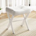 Foot Rest, 18 Inch Vanity Stool Vanity Chair Thick Padded Saddle Seat