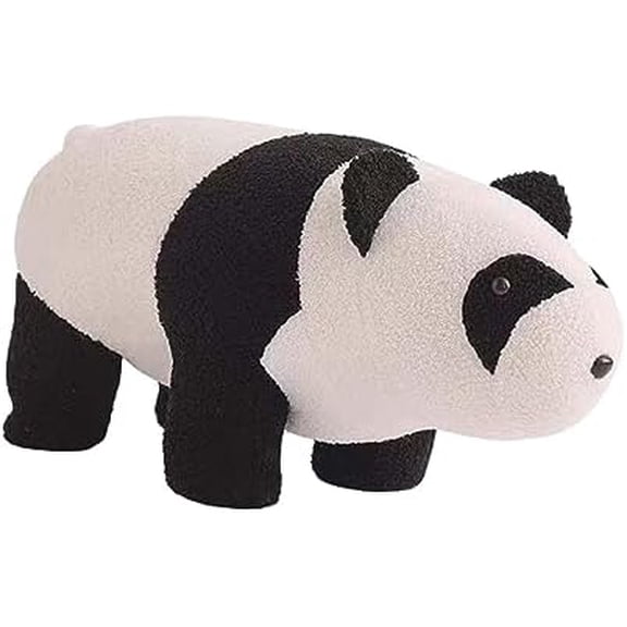 Foot Rest Animal Shaped Foot Stool, Stable Soft Padded Kids and Adult Anti Slip Small Footstool Ottoman Shoe Changing Stool for Home Bedroom, Panda