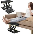 thumbnail image 1 of Foot Rest Under Desk, Height Adjustable Footrest with Massage Roller and Soft Pad, Foldable Ergonomic Foot Rest for Car, Underdesk, Home, Train(Black), 1 of 9