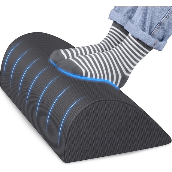 Foot Rest for Under Desk at Work-Ergonomic Design Foot Stool for Fatigue&Pain Relief with Memory Foam,Non Slip Bead,Washable Cover-Under Desk Footrest for Office,Home,Gaming(Grey).