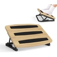 thumbnail image 1 of Foot Rest for Under Desk at Work, Ergonomic Wooden Desk Foot Rest with 7 Adjustable Angles, Anti-Slip Footrest Comfortable Foot Stools for Office Leg Rest, No Assembly, 1 of 16