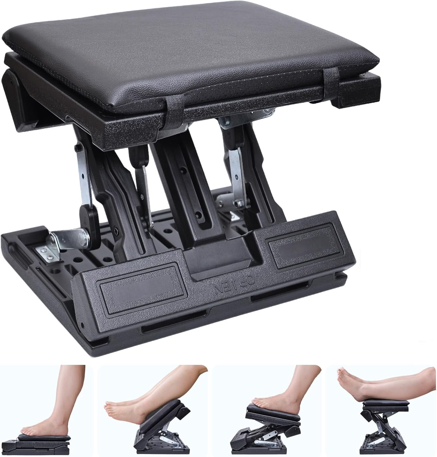 Foot Rest for Under Desk at Work,Height Adjustable Infinite Angle ...