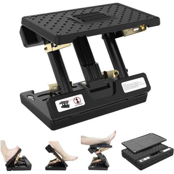 Foot Rest for Under Desk at Work,Height Adjustable footrest,with Massage Roller and Soft Pad,Foldable,Ergonomic,for Car,Office,Computer,Gaming,Adjustable Metal Frame,All-Season Use(Grey)