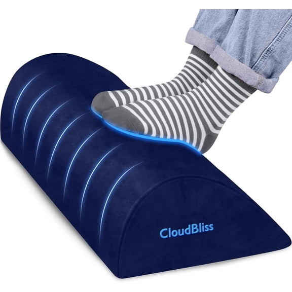 Foot Rest for Under Desk at Work,Office Desk Accessories with Soft Foam and Washable Removable Cover, Foot Stool for Office, Car, Home to Foot Support and Relax Ankles, Black