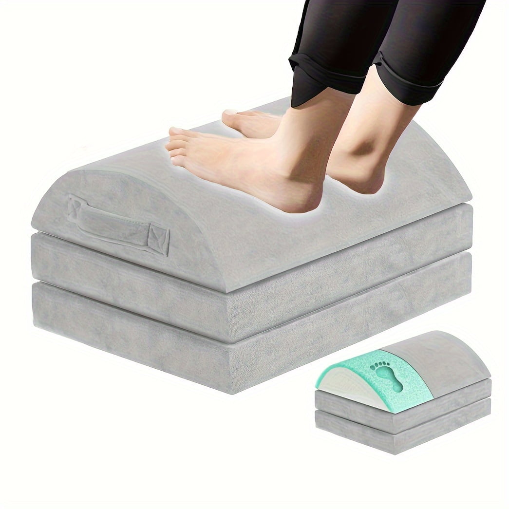 Foot Rest For Under Desk With Adjust Heights Memory Foam Foot Stool