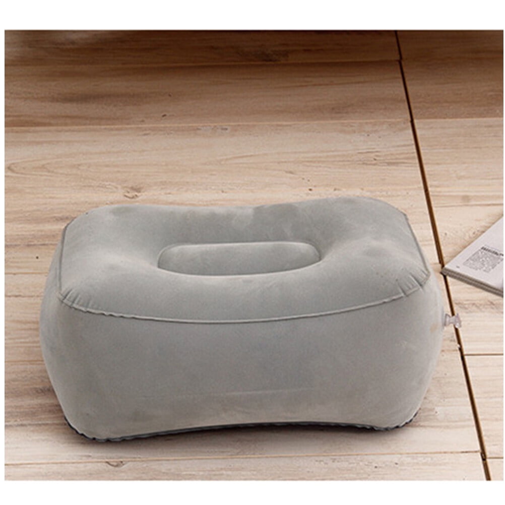 Foot Rest Inflatable Pillow Travel Leg Cushion Footrest Stool Airplane Blow Up Ottoman Bed