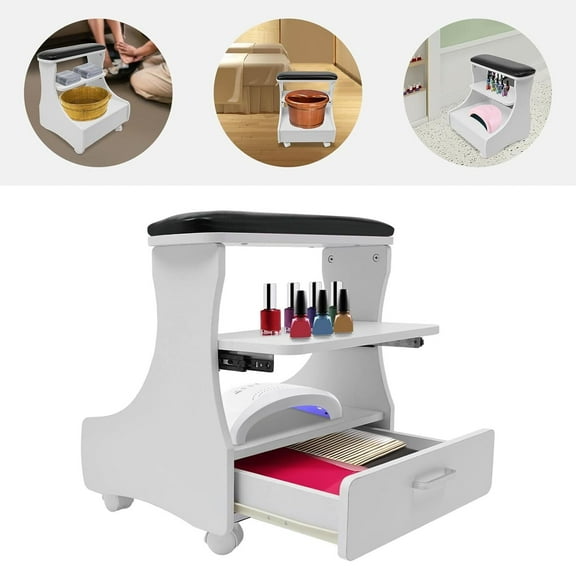 Foot Rest Pedicure Manicure Funiture Footbath Stool with Wheels Trolley