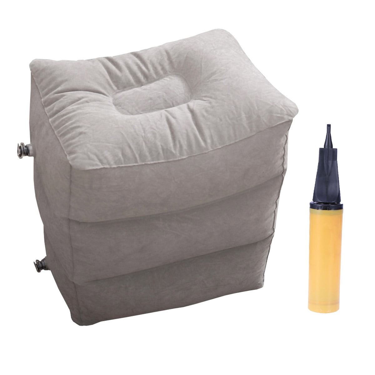 Foot Rest Pillow Inflatable Cushion Travel Airplane Leg Stool Footrest Bed Height Up Blow