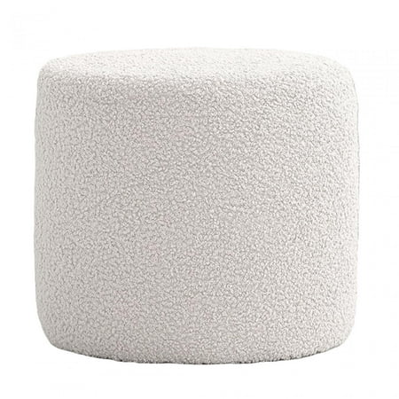 Foot Rest Stool Small Cylinder Stool Stepstool Stable Seat Chair Sofa Tea Stool Footstool Bench for Office Sturdy Nursery Bedroom Apartment white
