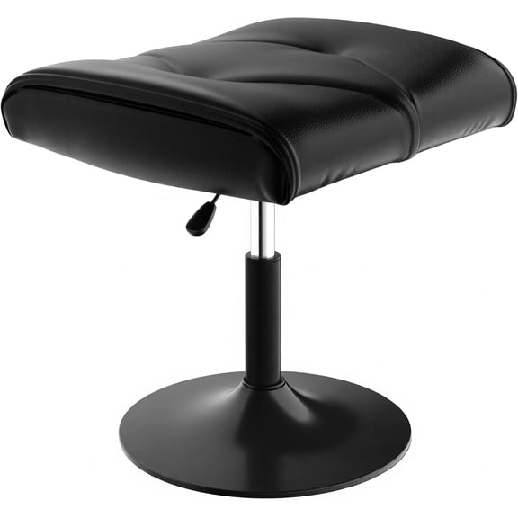 Foot Rest Under Desk Ottoman, PU Height Adjustable Footrest with Comfort Padding, Leg Rest for Desk for Relieving Leg Pain, Stiffness, and etc