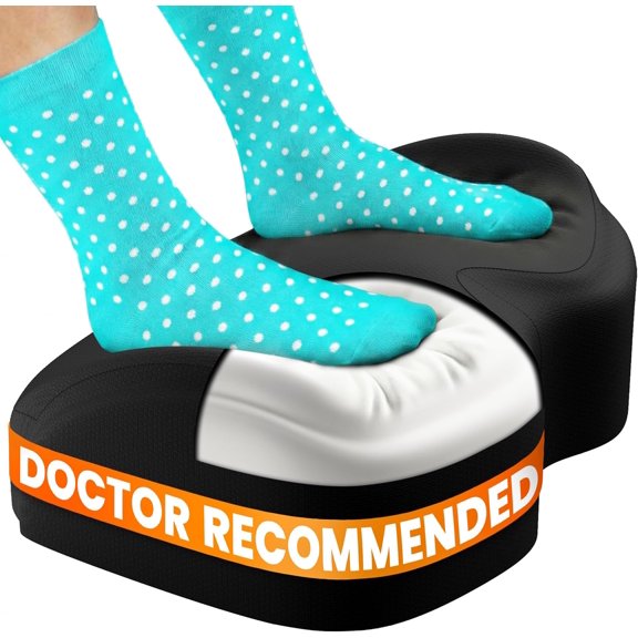 Foot Rest for Under Desk at Work - Memory Foam Office Stool & Footrest Leg Elevation Pillow Gaming Home Office, Supports Posture