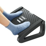 Foot Rests, Adjustable Under Desk Footrest with 6 Height Position&Massage Surface, Ergonomic Foot Stool Under Desk at Work for Improved Circulation and Posture,Home, OfficeBlack