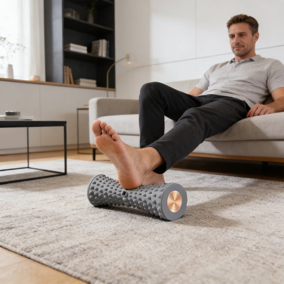 Foot Roller Massager for Pain Relief, Portable Spiky Foot Massage Roller Stick for Plantar Fasciitis, Feet & Leg Muscle Recovery