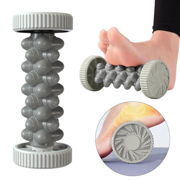 Foot Roller for Plantar Fasciitis Relief, Deep Tissue Massage Tool for Arch & Heel Recovery, Improve Circulation and Mobility (Grey)