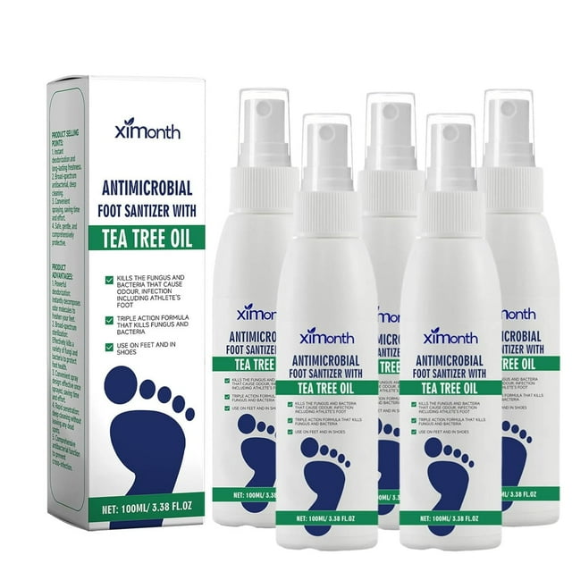 Foot Sanitizer Spray with Tea Tree Oil, Tea Tree Oil Feet Spray, Clear Foot Sanitizer Spray 100 ml/3.5 oz