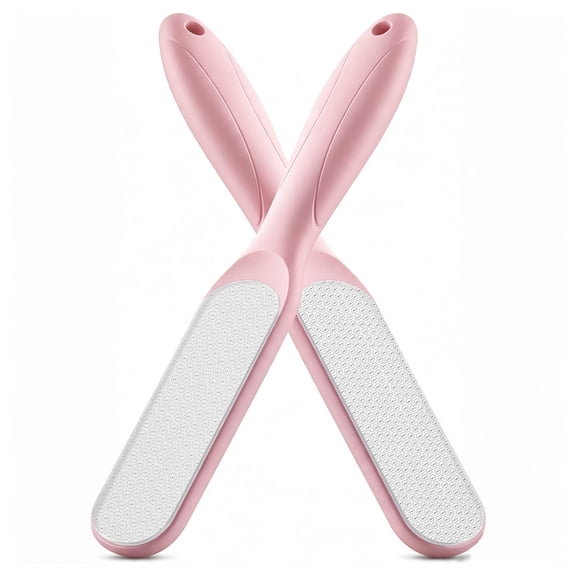 Foot Scraper 2 Pack, Stainless Steel Foot Grater with Pink Handle, Foot File for Dead Skin, Heel Scraper Pedicure Tool