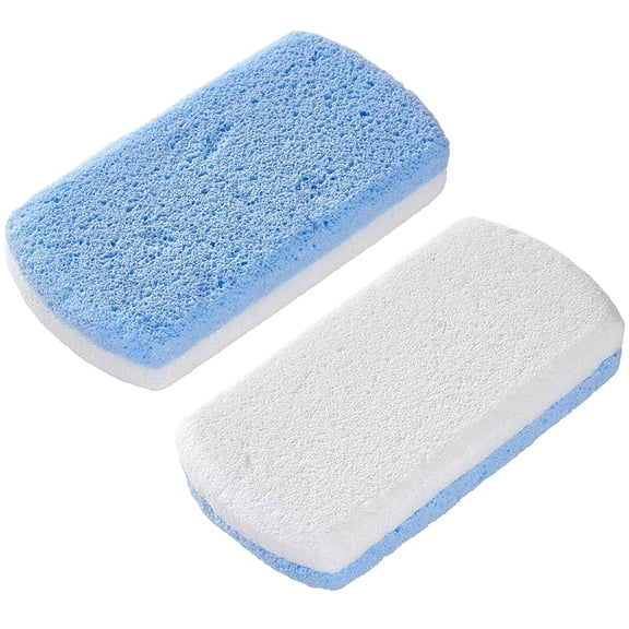Foot Scrubber File To Remove Calluses Horny Foot Scrub Foot Care Two-Color Foam Glass Foot Grinder - 2pcs blue white
