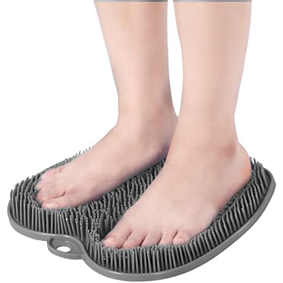 Foot Scrubber for Use in Shower, XL Size Larger Shower Foot Scrubber Mat with Non-Slip Suction Cups- Cleans, Exfoliates & Massages Your Feet, Improve Circulation & Soothe Achy Feet