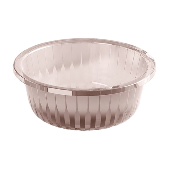 Foot Soak Tub Round Plastic Wash Basin for Camping Dishpan Kitchen Hand Laundry and Face Cleansing, 11.8 in Diameter