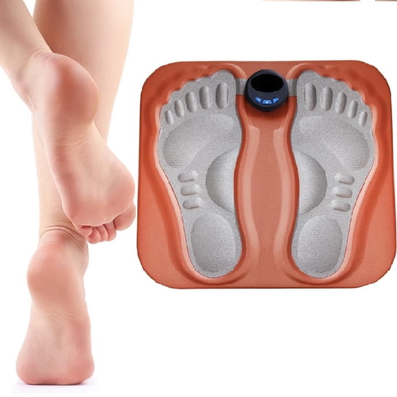 Foot Sole Massager with Digital Control, Ergonomic Footprint Design, Orangeļ¼USB Chargingļ¼