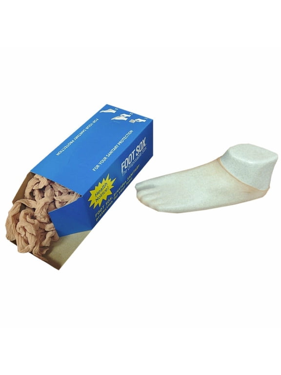 Foot Sox Original Sanitary Disposable Footies Try on Socks, 72 Pairs, 144 Pieces