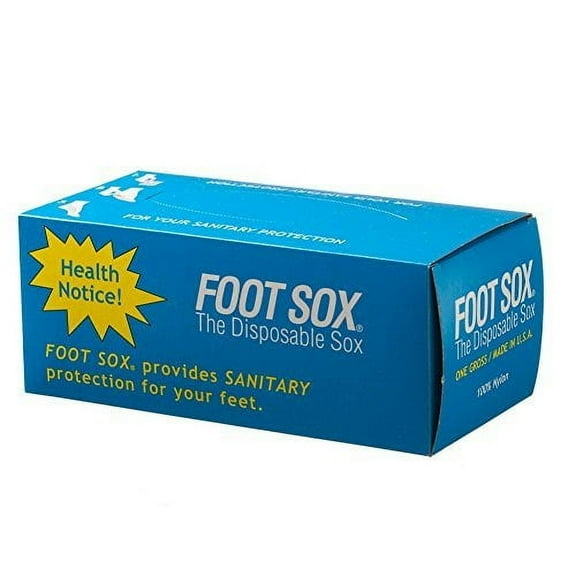 Foot Sox Original Sanitary Disposable Try on Socks (Men's Black)