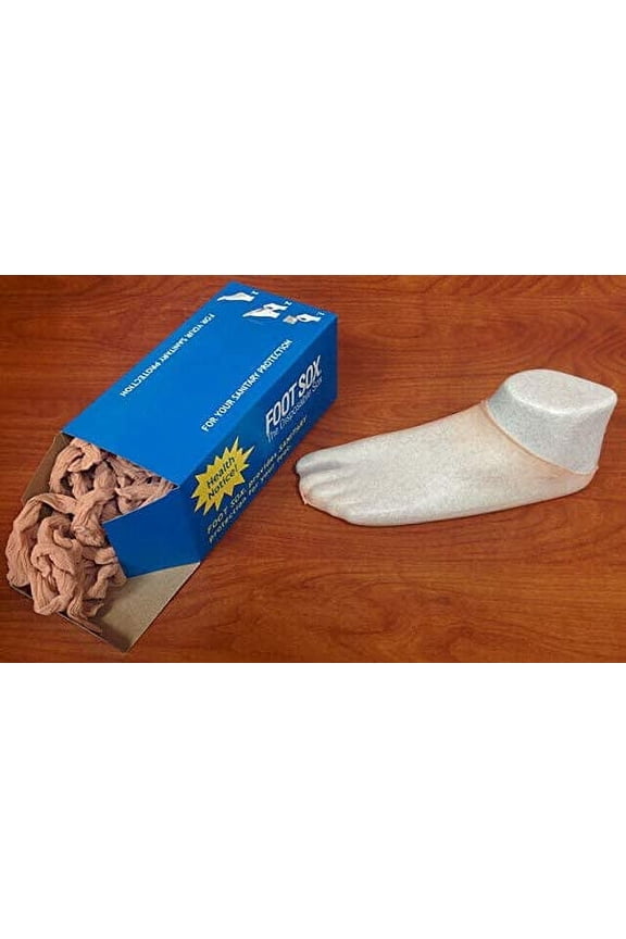 Foot Sox Original Sanitary Disposable Try on Socks (Womens Tan)