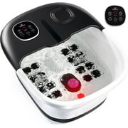 Foot Spa Massager with Collapsible option, Heat, Jets and Remote Control, Pumice Stone, Bubbles and Vibration Button - Medical King Usa