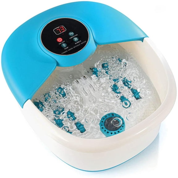Foot Spa with Heat and Massage and Jets Includes A Remote Control A Pumice Stone Collapsible Massager with Bubbles and Vibration