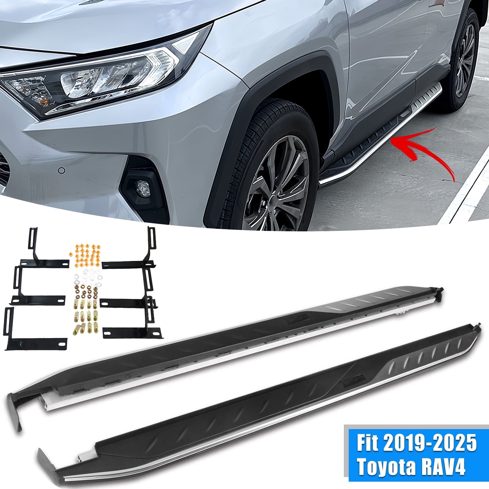 Foot Steps for Toyota RAV4 2019-2022 2023 2024 Running Boards Side Step ...