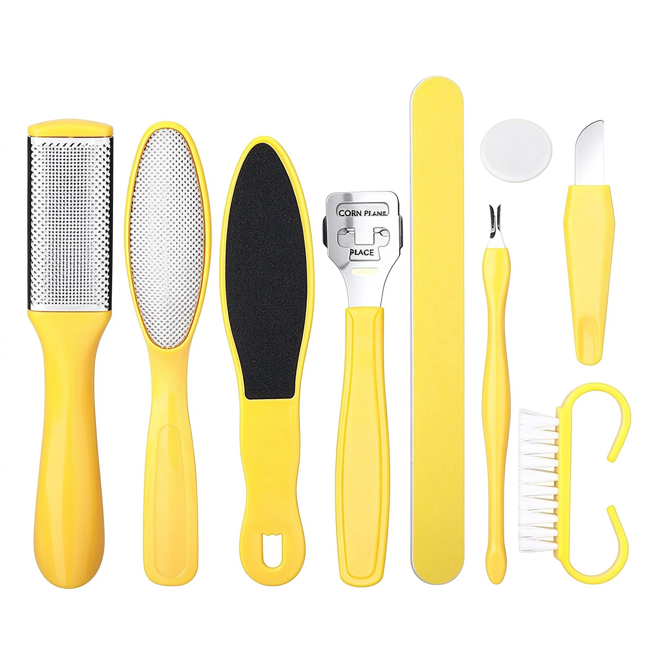 Foot Stone Pumice 10 in 1 Stainless Steel Pedicure Tools Set Foot Care ...