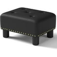 thumbnail image 1 of Foot Stool Ottoman, Small Ottoman Foot Rest with Legs, Rectangle Foolstool Ottomans for Couch, Ottoman Foot Stools for Living Room Entryway (Black), 1 of 18